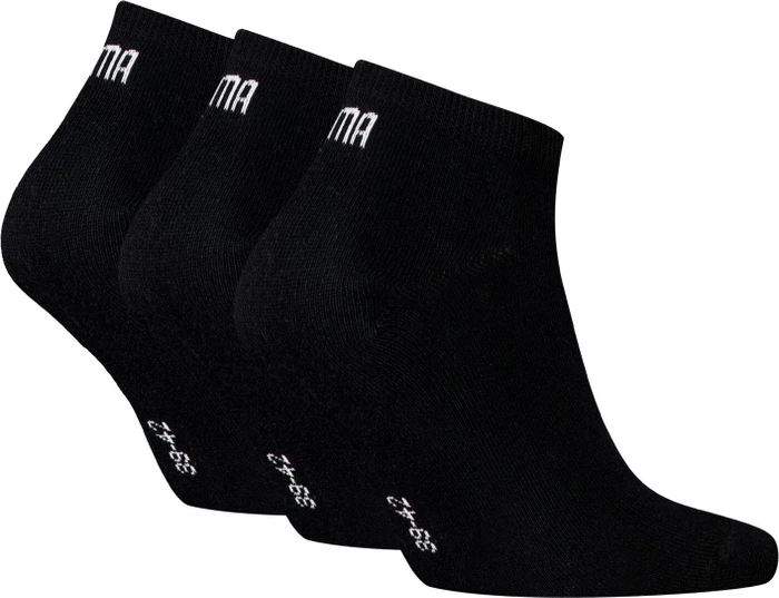 Puma Sneaker Socken schwarz/rot, 3 Paare
