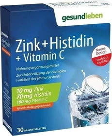 Gehe Gesund Leben Zink + Histidin + Vitamin C Brausetabletten, 30 Stück (3x 10 Stück)