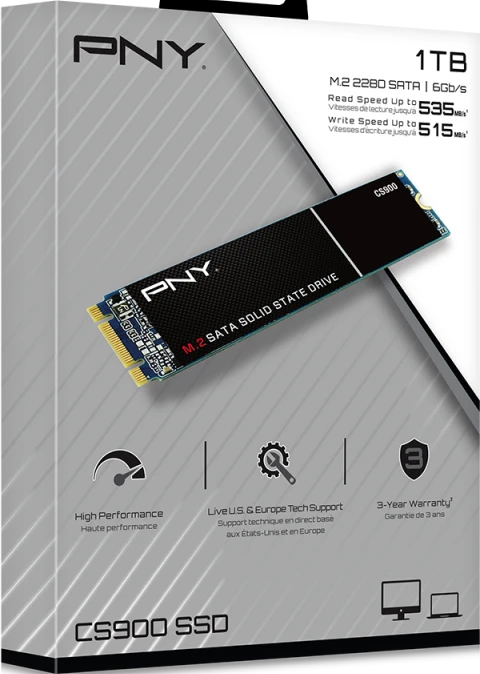 PNY CS900 1TB, M.2 2280 / B-M-Key / SATA 6Gb/s