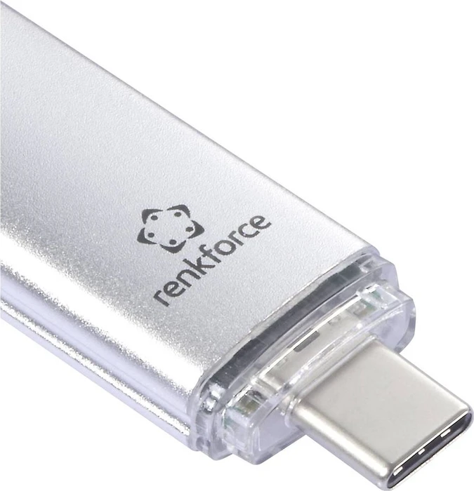 Renkforce RF-USBOS-220 32GB silber, USB-A + USB-C, USB 3.2 Gen 1×1