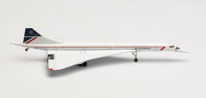 Herpa British Airways Aérospatiale-BAC Concorde nose down Landor colors G-BOAG