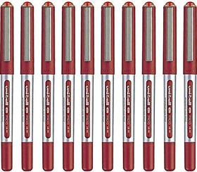 Uni-Ball Eye Micro UB-150 Tintenroller (Mine) rot/silber, 10er-Pack