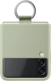 Samsung Silicone Cover with Ring für Galaxy Z Flip 3 5G Olive Green