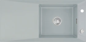 systemceram Siro 100 Einbau Becken rechts mit Ablauffernbedienung titan