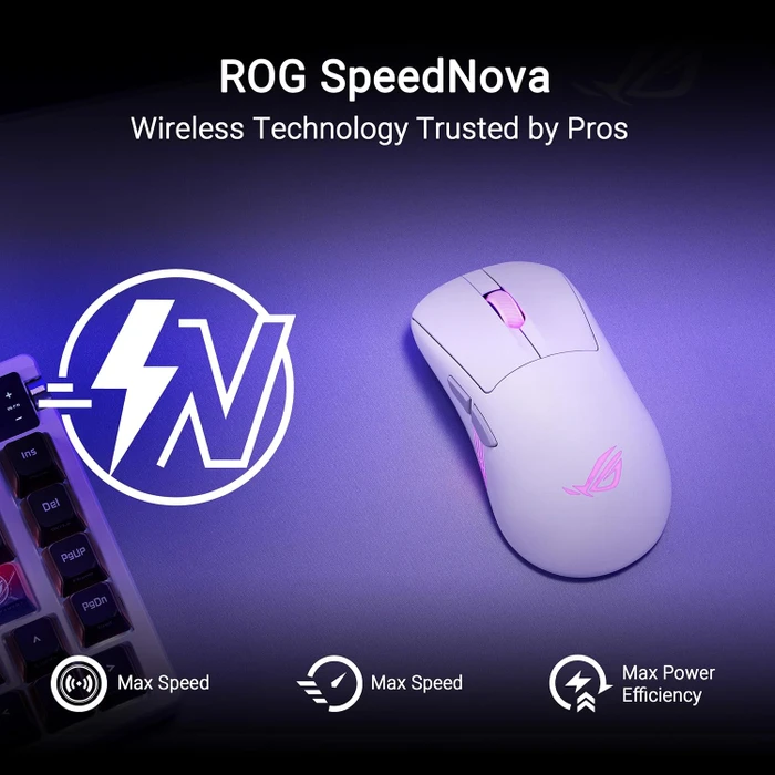 ASUS ROG Keris II Origin Wireless Moonlight White, USB/Bluetooth