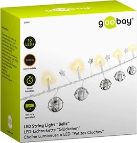 Wentronic goobay Lichterkette Glöckchen LED 10x warmweiß