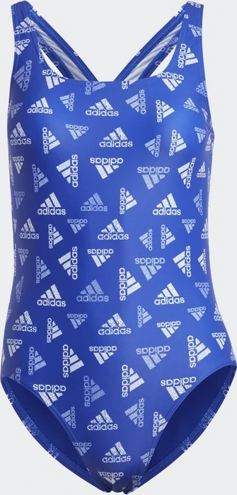 adidas Allover Print Sportswear Badeanzug semi lucid blue/white (Damen)