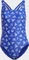 adidas Allover Print Sportswear Badeanzug semi lucid blue/white (Damen) Vorschaubild