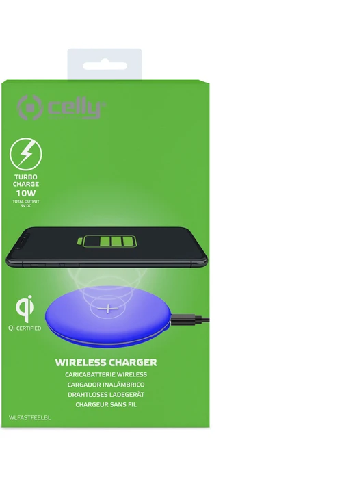 Celly Wireless Fast Charger Feeling blau