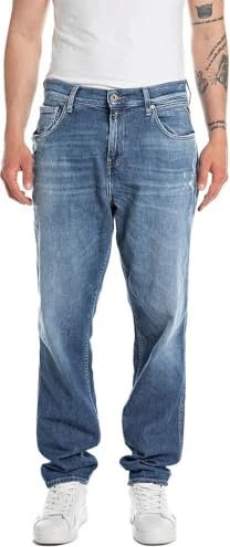 Replay Sandot Relaxed Tapered Fit Jeans medium blue (Herren)
