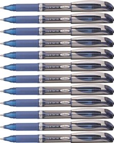 Pentel EnerGel BL110 1.0mm/0.5mm Gelroller blau/silber, 12er-Pack