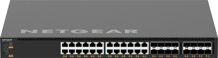 Netgear AVoIP M4350 Rackmount 10G Managed Switch, 24x RJ-45, 8x SFP+, 8x SFP28, 290W PoE++