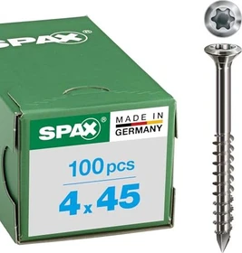Spax Edelstahl rostfrei A2 CUT T-STAR plus T15 Fassadenschraube, 4x45mm, 100 Stück