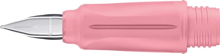 STABILO EASYbuddy Griffstück mit Ersatzfeder Anfänger, Pastel rosiges Rouge