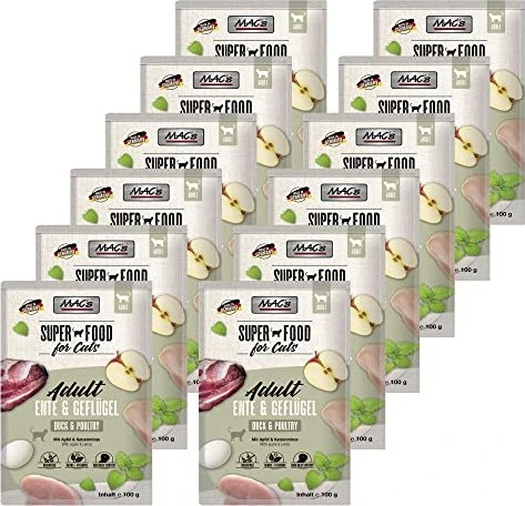 MAC's Pouch Pack Ente mit Geflügel und Apfel, 1.20kg (12x 100g)