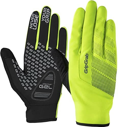 GripGrab Ride Windproof Spring-Autumn Fahrradhandschuhe yellow hi-vis