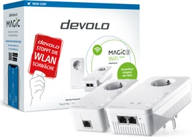 devolo Magic 2 WiFi next Starter Kit, Powerline/WLAN-Access Point und Powerline-Adapter Set, 2er-Bundle (8614 / 8622 / 8624 / 8634)