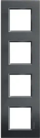 Bticino Livinglight Abdeckrahmen 4-fach, anthrazit