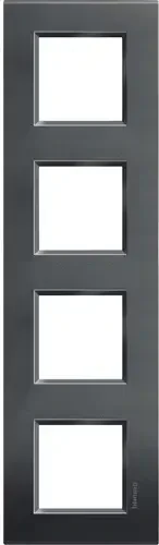 Bticino Livinglight Abdeckrahmen 4-fach, anthrazit