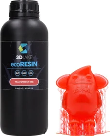 3DJake ecoResin Transparent Rot, 1.00kg