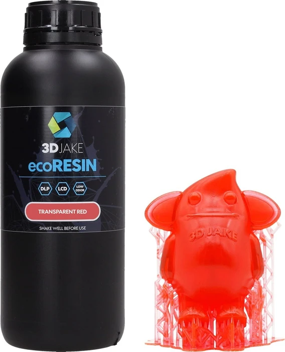 3DJake ecoResin Transparent Rot, 1.00kg