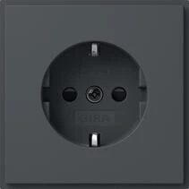 Gira SCHUKO-Steckdose 16 A 250 V~ mit erhöhtem Berührungsschutz (Safety Plus) (IP20) TX_44 anthrazit