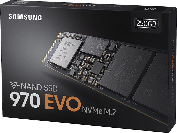 Samsung SSD 970 EVO 250GB, M.2 2280 / M-Key / PCIe 3.0 x4
