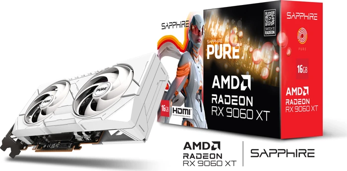 Sapphire Pure Radeon RX 9060 XT, 16GB GDDR6, 2x HDMI, DP, lite retail