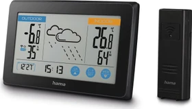 Hama Wetterstation Touch schwarz, digital