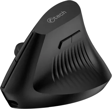 C-Tech VEM-15 Silent Vertical Wireless Dual-Mode Mouse schwarz, USB/Bluetooth