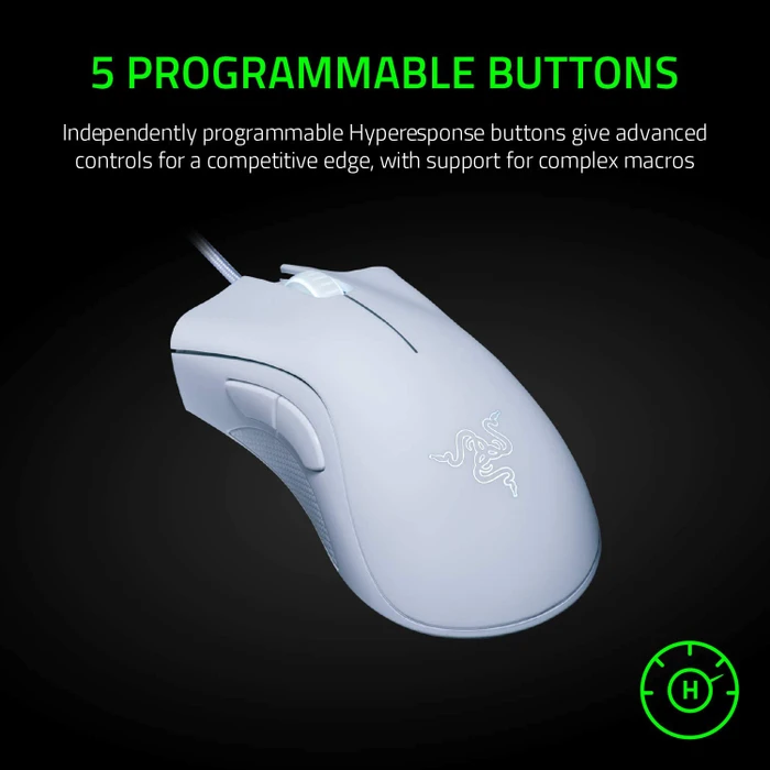 Razer DeathAdder Essential 2021 White Edition, weiß, USB