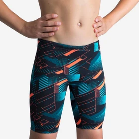 Nabaiji Jammer Badehose schwarz/türkis (Junior)