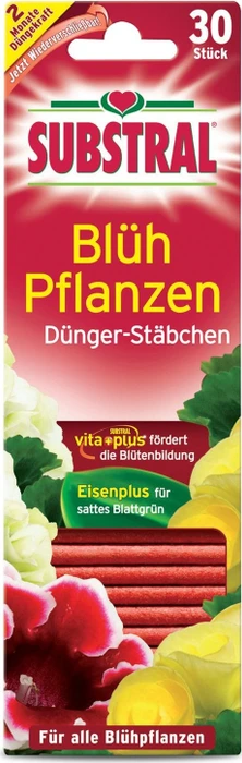 Evergreen Garden Care Substral Dünger-Stäbchen für Blühpflanzen, 30 Stück
