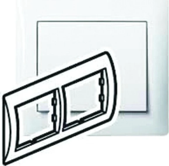 Legrand Galea Life Rahmen 2-fach waagrecht, ultraweiß
