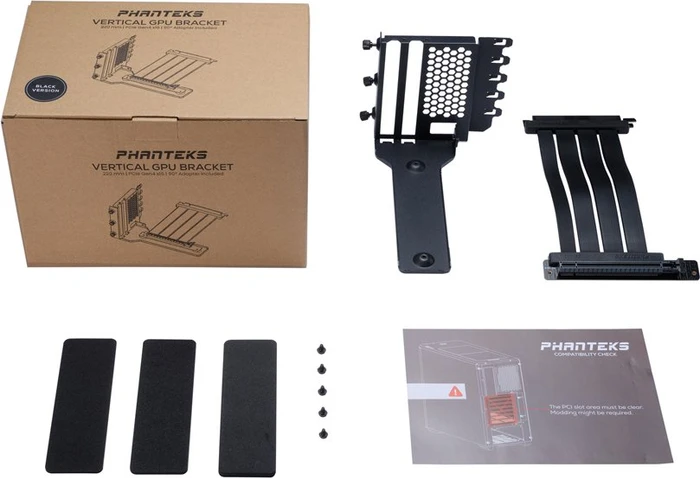 Phanteks Vertical GPU Kit Gen4, gewinkelt, PCIe 4.0, 220mm, schwarz