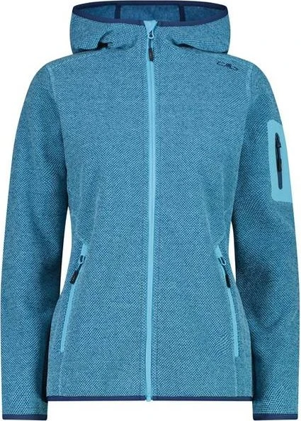 CMP Knit Tech Fleece Hoody Jacke topazio/blue ink (Damen)