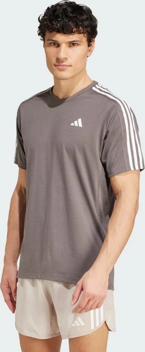 adidas Own the Run 3-Streifen Laufshirt kurzarm (Herren)