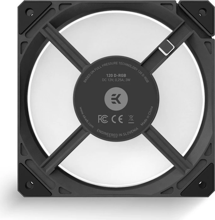 EK Water Blocks EK-Loop Fan FPT 120 D-RGB, Black, 550-2300rpm, LED-Steuerung, 120mm