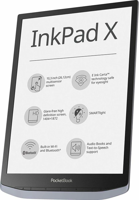 PocketBook InkPad X, Metallic Grey, 32GB Flash