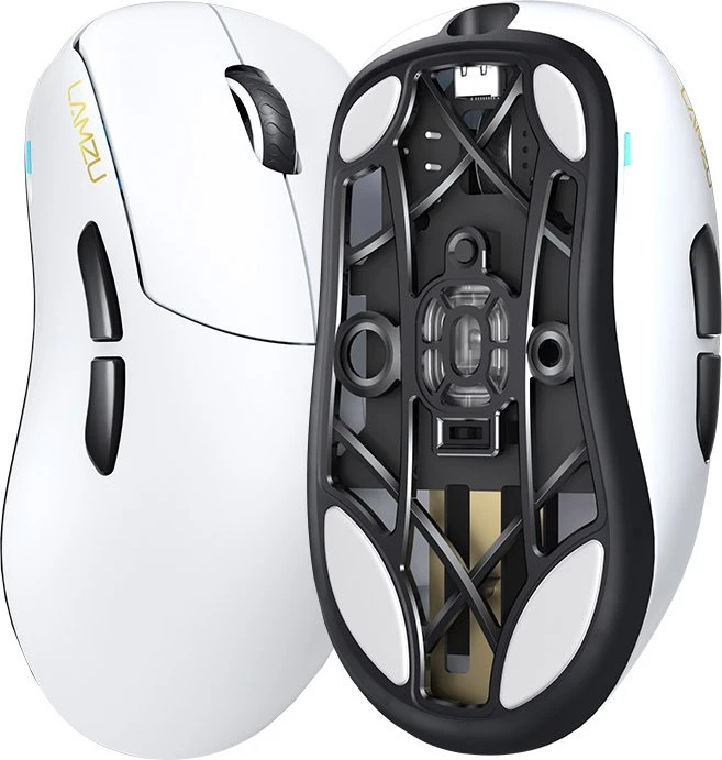 Lamzu Thorn 4K Wireless Gaming Mouse weiß, Polar White, USB