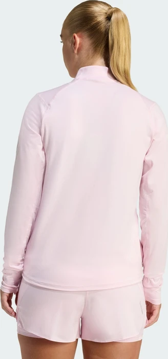 adidas Adi365 Iconic Running Half Zip Laufshirt langarm clear pink (Damen)