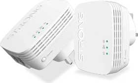 Strong Powerline Wi-Fi 600 Kit Mini, UK-Version, Powerline/WLAN-Access Point und Powerline-Adapter Set, 2er-Bundle