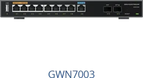 Grandstream GWN7000 Series GWN7003 Desktop Gigabit Router, 9x RJ-45, 2x SFP, 36W PoE