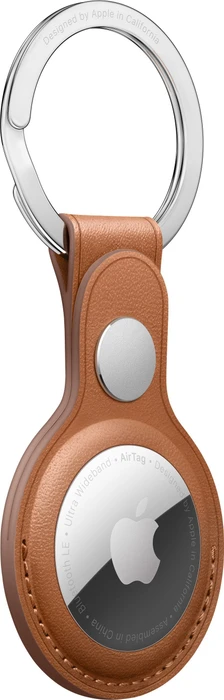 Apple AirTag Schlüsselanhänger aus Leder sattelbraun