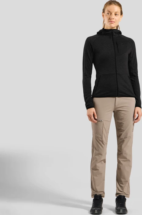 Odlo Ascent Midlayer Hooded Zip Funktionsjacke schwarz (Damen)