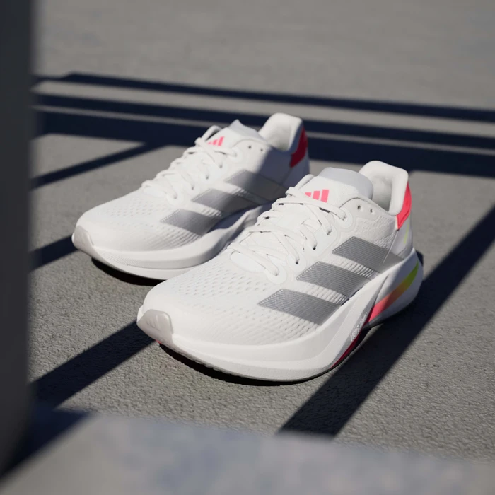 adidas Duramo Speed 2 cloud white/silver metallic/lucid red (Damen)