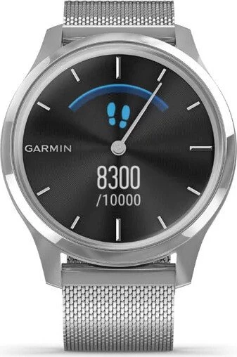 Garmin vivomove Luxe Aktivitäts-Tracker silver milanese/silver