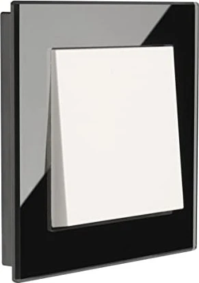 Opus Fusion Glas Abdeckrahmen 1-fach, weiß/weiß