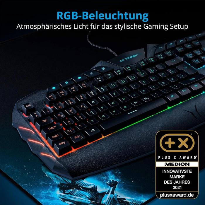 Medion Erazer Supporter P11, schwarz, LEDs RGB, USB, DE