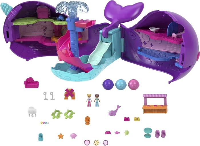 Mattel Polly Pocket - Sparkle Cove Adventure Narwalabenteurer Boot